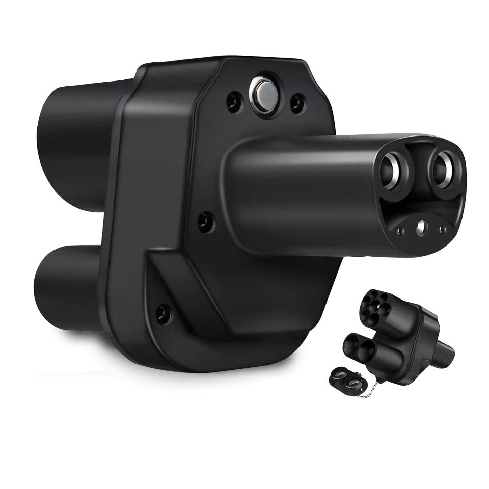 NOEIFEVO CCS2 ja Tyyppi 2 Tesla NACS EV-latausadapteri, AC 32A DC 400A, yhteensopiva Tesla Model 3/X/Y kanssa, valmistettu Yhdysvalloissa, CCS2-yhdistelmäadapteri, tukee CCS2- ja Tyyppi 2-latureita
