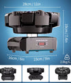 150W 6-armet RGBW Beam moving head med halo-effekt, scenelys, DMX512, seksstråle-stroboskop-effekt, velegnet til DJ-fester, fødselsdage, professionel scenebelysning, bar- og KTV-belysning