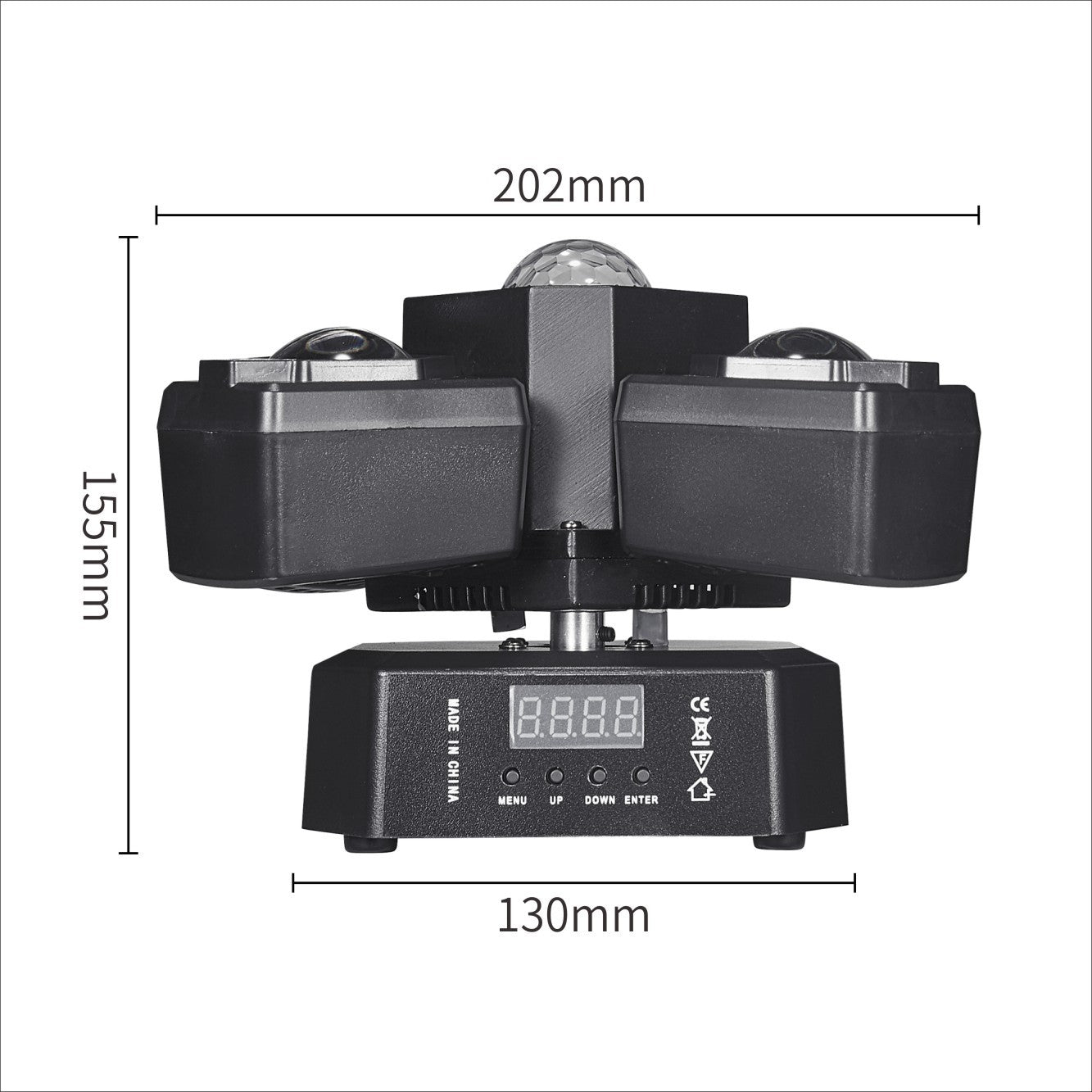 60W 4 Arm Partyleuchte, RGBW-LED-Bühnenleuchte mit Fernbedienung/DMX-Steuerung, Discolichter für Hochzeiten, Partys, KTVs, Clubs und Bars