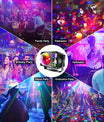 4-in-1 Discokugel, DJ-Disco- und Partylicht (65 Muster), musikgesteuertes Disco-Partylicht, RGB/UV/Stroboskop, sprachgesteuerte Partyleuchte für Partys, Festivals, Clubs, Halloween und Weihnachten
