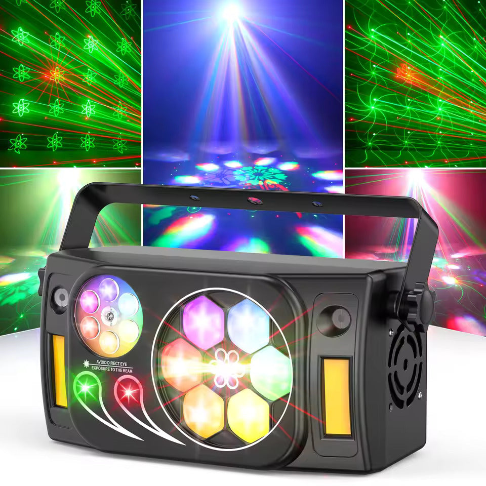 80W Partylicht 6-in-1 Bienenauge LED Bühnenstrahler, RGBW LED Strahleneffekte mit Stroboskop für DJ, Disco, Party, Hochzeit und Tanz