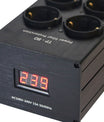 Stroomfilter-stopcontact met ruisonderdrukking, overbelastingsbeveiliging, spanningsweergave en audioversterker, Europees stopcontact